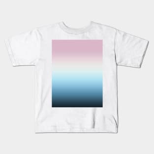 Pastel Ombre Feminine Pink, Cream and Blue Gradient Kids T-Shirt